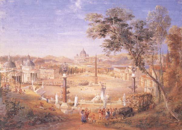 Samuel Palmer A View of Modern Rome China oil painting art